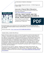 Abrams, L. S., & Moio, J. A. (2009) - Critical Race Theory and The Cultural Competence Dilemma in Social Work Education. Journal of Social Work Education, 45 (2), 245-261