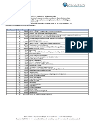 Frequenzen pdf heilende liste 