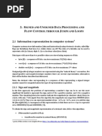 S U D P F C J L: 2.1 Information Representation in Computer Systems