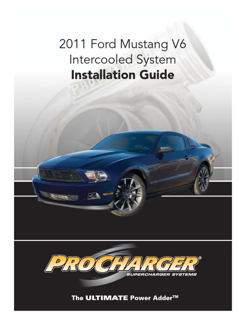 Procharger Manual (2011-2014 Ford Mustang 3.7) | PDF | Electrical ...