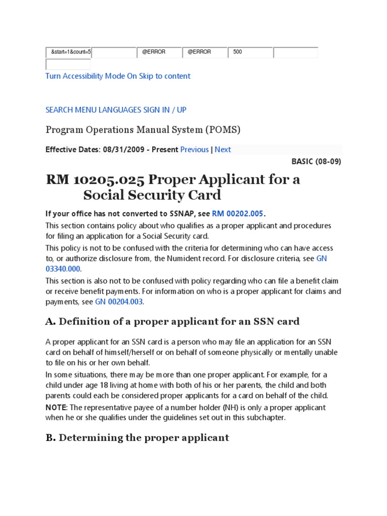 Proper Applicant Poms PDF Social Security Number Child Custody