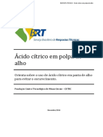 Ácido Cítrico em Polpa de Alho PDF