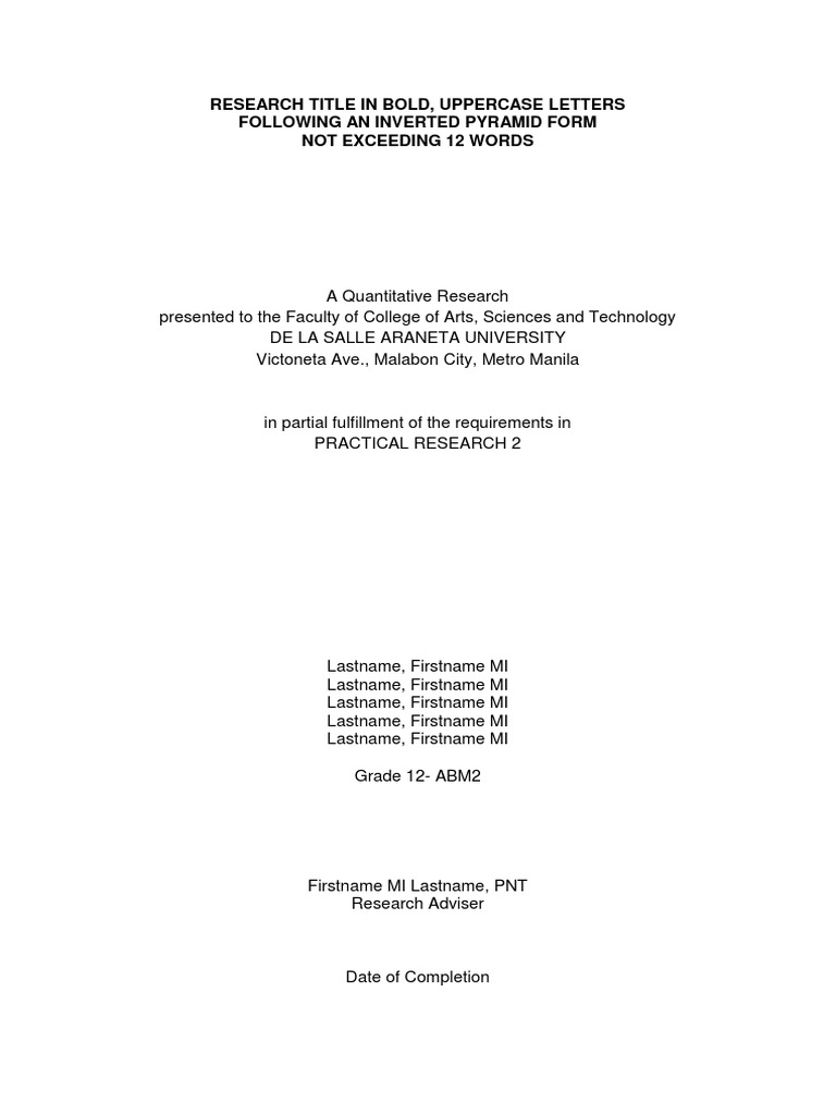 Paper Format | PDF | Research Design | Data Analysis