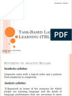 Task-Based Language Learning