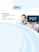 AirLive RS-2500 - Dual WAN Security VPN Gateway - User’s Manual