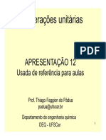 Operações unitárias: Transporte de massa em colunas de absorção