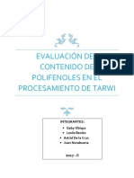 Evaluación Del Contenido de Polifenoles en El Procesamiento de Tarwi