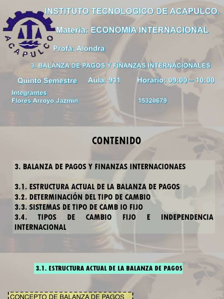 Balanza de Pagos y Tipos de Cambio | PDF | Tipo de cambio | Balance de ...