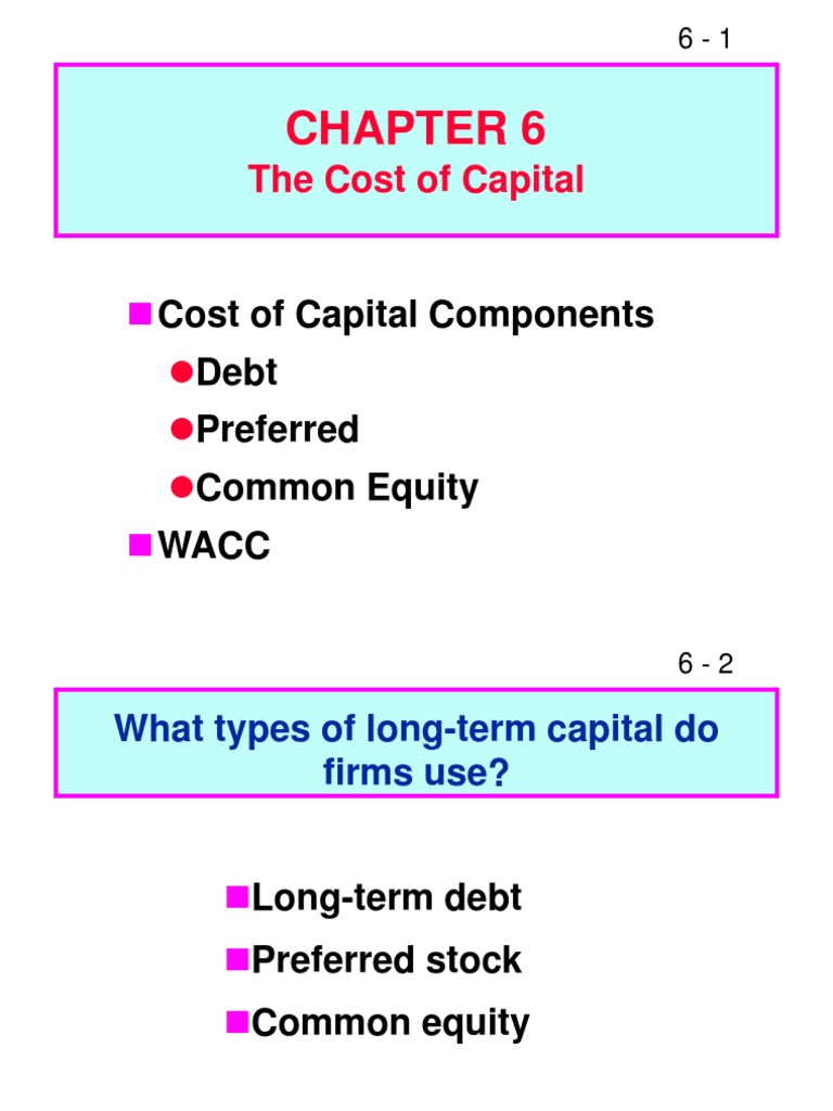 WACC Components and Capital Costs | PDF | Cost Of Capital | Beta (Finance)