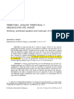 Territorio, Análisis Territorial y Arqueología Del Paisaje