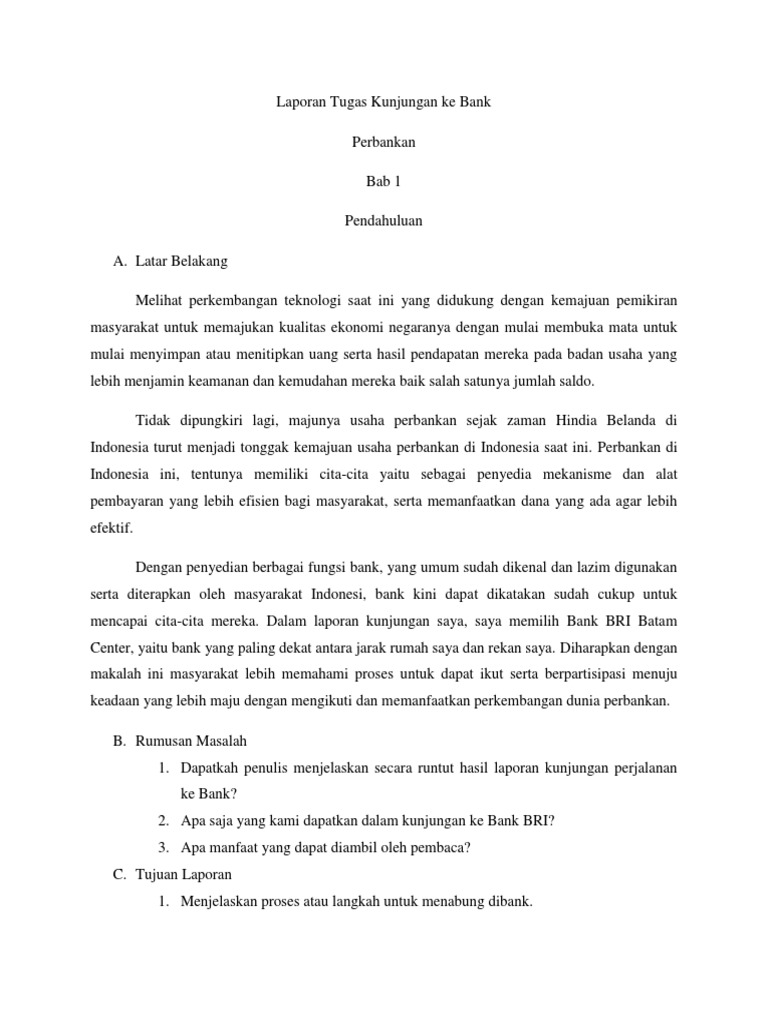 Contoh Latar Belakang Makalah Kunjungan - Little Book