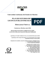 Licenciatura en Psicologia Virtual Plan PDF