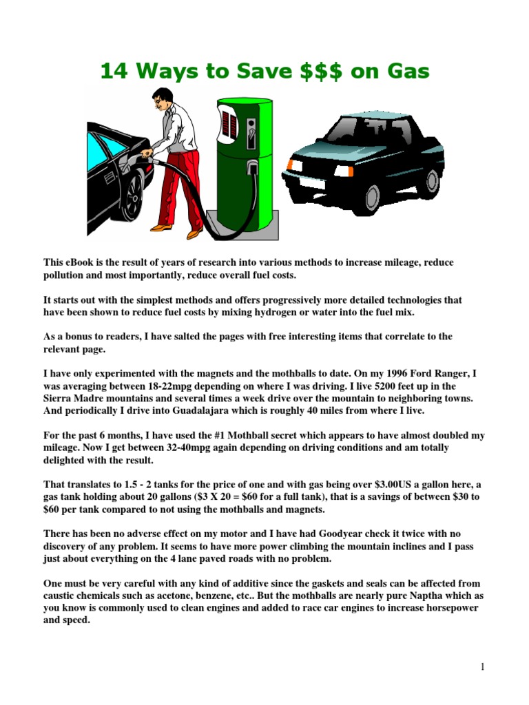 Gas Saver PDF | PDF | Internal Combustion Engine | Fuel Economy In ...