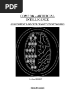 Comp 304 - Artificial Intelligence: Assignment 2: Backpropagation Networks