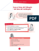 Calcular el área del triángulo a partir del área del rectángulo