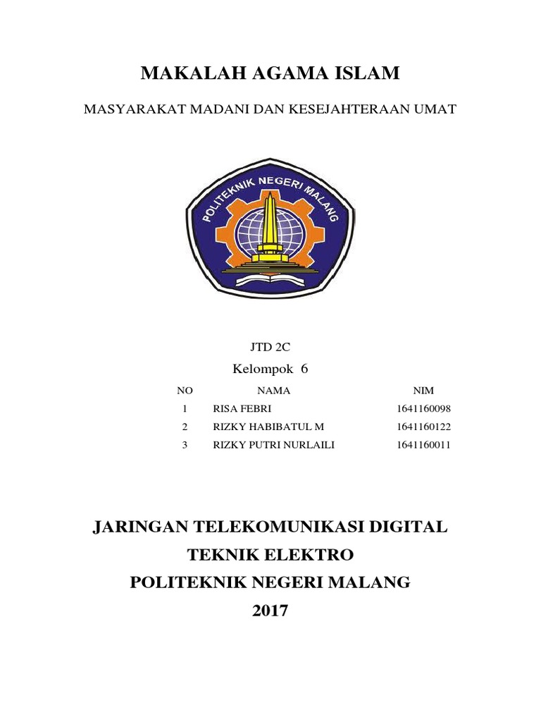 Masyarakat Madani Dan Kesejahteraan Umat