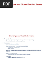 Shear of Open and Closed Section Beams