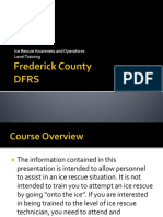Frederick County Ice Rescue Awareness Level Training Course
