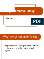 An Argumentative Essay: How To..