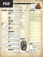 Iron Kingdoms Roleplaying Game Character Sheet: Total XP Earned