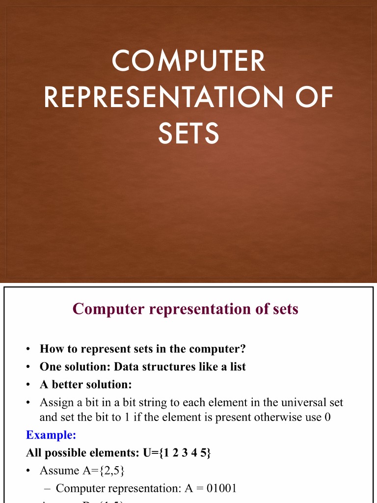Computer Set Representation | PDF