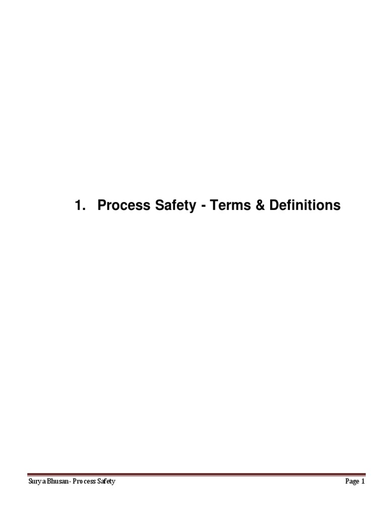 Process Safety Notes 1 | PDF | Hazards | Dangerous Goods