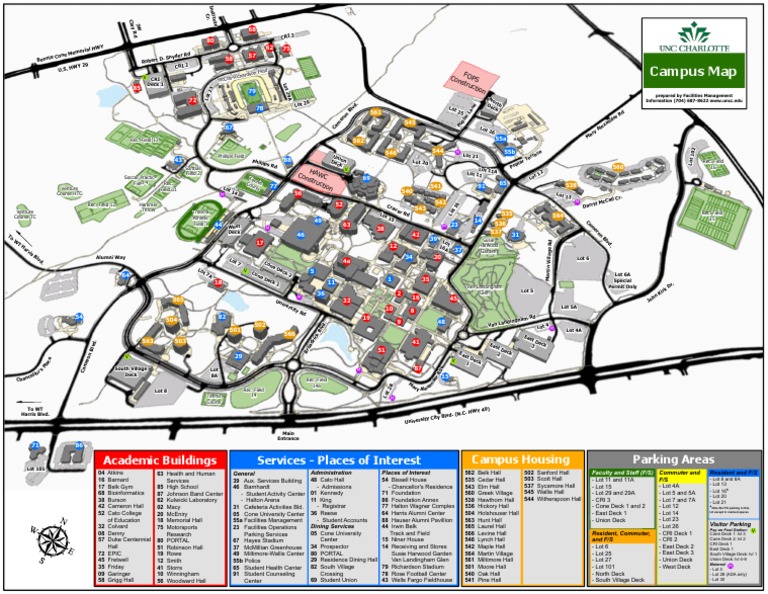 UNCC Campus Map Overview | PDF