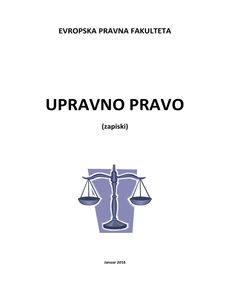 Upravno Pravo - Zapiski | PDF