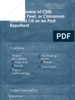 Effectiveness of Chili, Orange Peel, or Cinnamon Essential Oil As An Pest Repellant