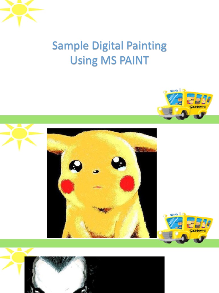 Sample Digital Painting Using Ms Paint