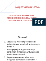 Pengaruh Guru Terhadap Pendidikan Di Indonesia Untuk Generasi Muda Dimasa Depan