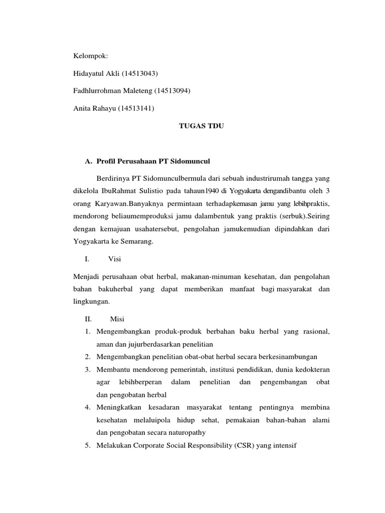 Makalah Ekstraksi Pt Sidomuncul