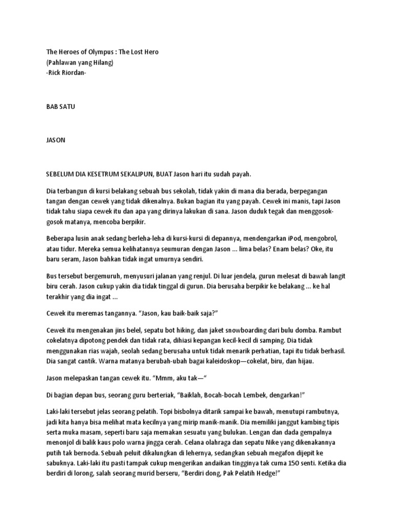 The Heroes of Olympus 1 - The Lost Hero PDF | PDF