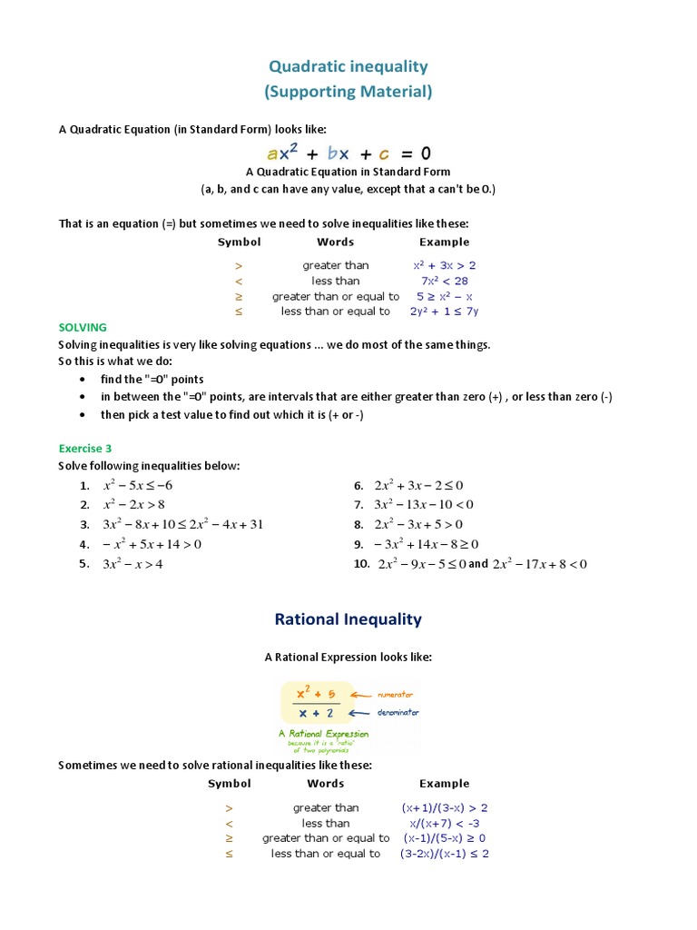 10 - 02 Rational and Irrational Inequalities (Part. 2) | Inequality