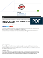 Analysis of if Thou Must Love Me by Elizabeth Barr