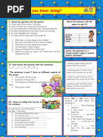 What Have You Been Doing?: I. Match The Questions With The Answers. Match The Sentences With The Aspects in Part II