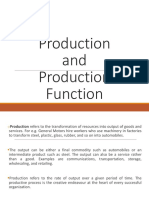 Production and Production Function