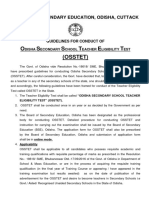 Guidelines For Conduct of OSSTET