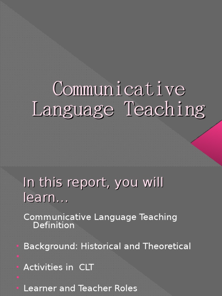 Communicative Language Teaching Present Are | PDF | Language Arts ...