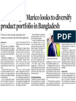 The Hindu Business Line FMCG Major Marico Looks To Diversify Product Portfolio in Bangladesh 9 June 2017