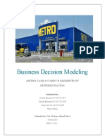 Business Decision Modeling - METRO