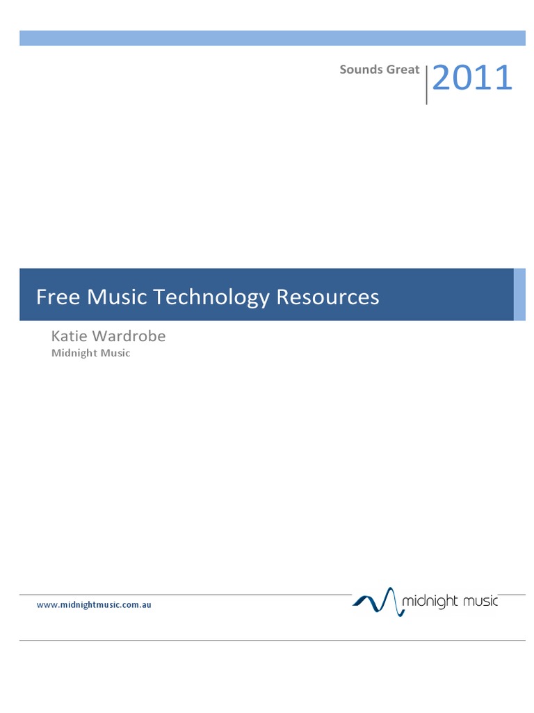 Free Music Technology Resources Guide | PDF | Computing | Software