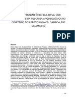 A Aproriação Ético-Cultural Dos Resultados Da Pesquisa No Cemitério Dos Pretos Novos