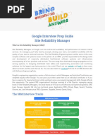 (Google Interview Prep Guide) Site Reliability Manager (SRM)