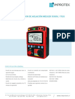 Medidor de aislamiento GM-3125 hasta 5000V 1TGΩ