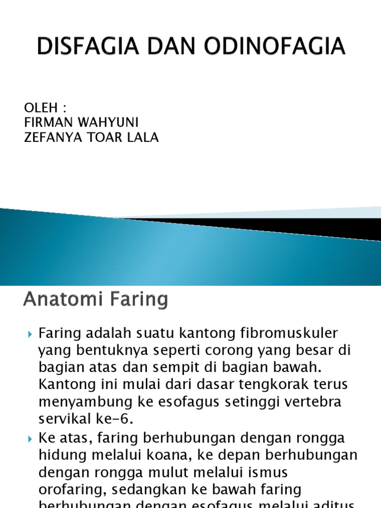 Disfagia Dan Odinofagia | PDF