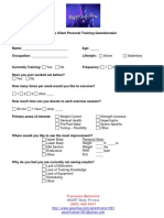 Client Personal Training Questionnaire PDF