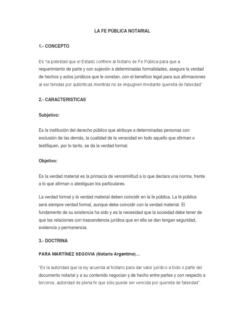 La Fe Pública Notarial | PDF | Verdad | Estado (política)