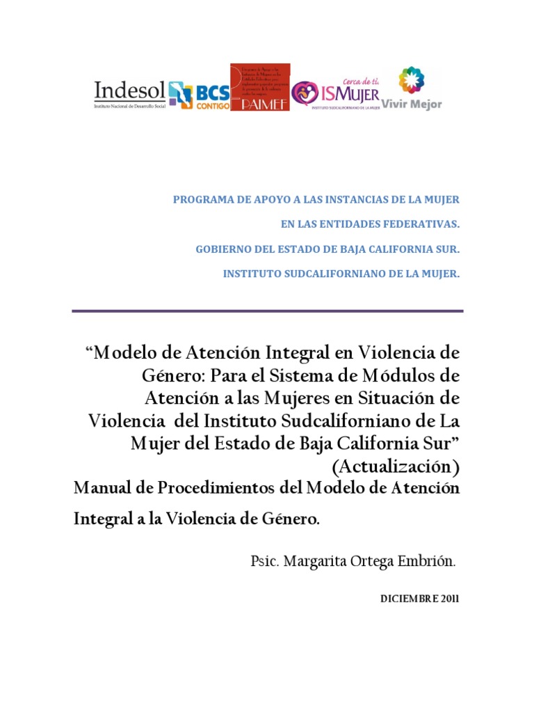 Modelo de Atencion Integral de Atención A Víctimas de Violencia | PDF ...