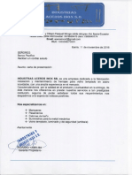 Carta de Presentación